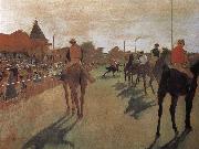 Edgar Degas a group of Racehorse china oil painting artist